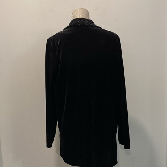 Picadilly Black Velvet Top & Cardigan Size M - Picture 13 of 16